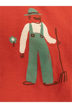 t-shirt in cotone rosso BOBO CHOSES KIDS | B126AC024.